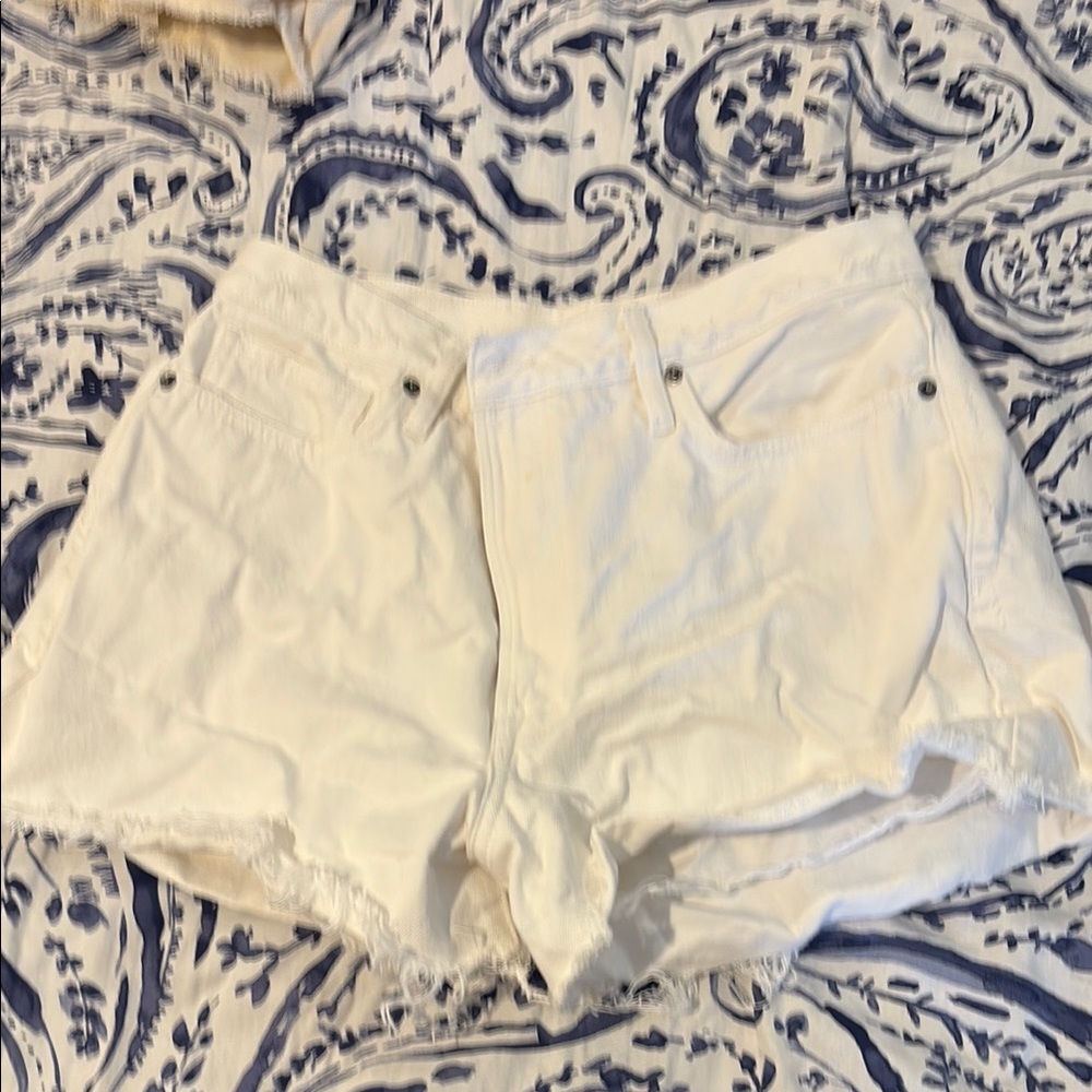 Women's White Denim Shorts